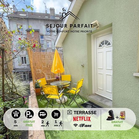 Maisonnette Le Faubourg - Centre Ville, Terrasse Et Netflix ベルフォール エクステリア 写真